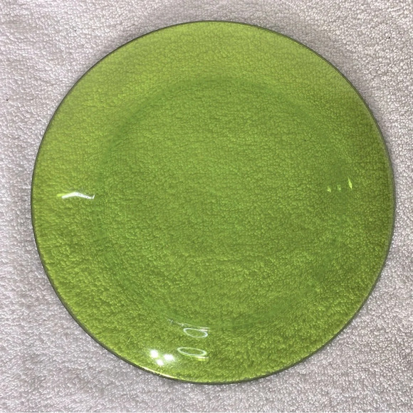 Vintage Duralex France Galaxie Lime Green Glass Dinner Plates X3 - Picture 6 of 14